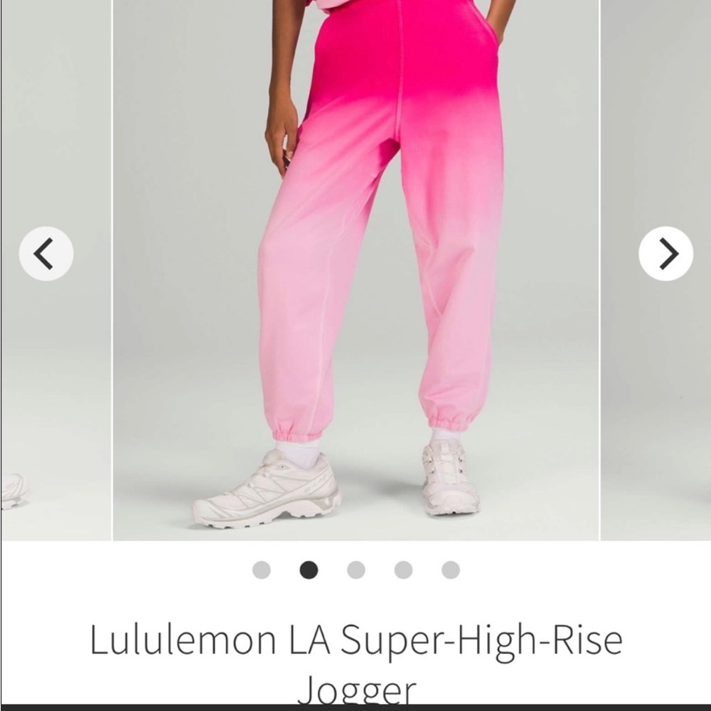 NWT Lululemon ombré pink joggers. Rare and sold out online and in stores. LA